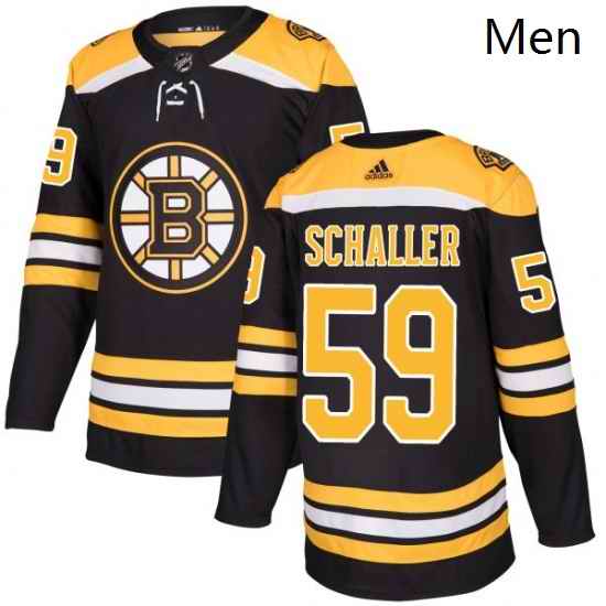 Mens Adidas Boston Bruins 59 Tim Schaller Premier Black Home NHL Jersey